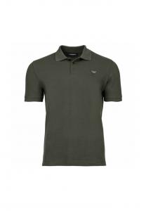 Рубашка поло - Essential Pique классический крой хлопок однотонная Emporio Armani, зеленый