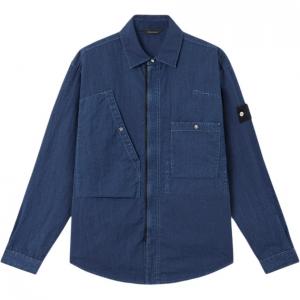 Джимовая рубашка мужская STONE ISLAND, индиго