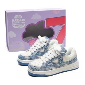 7 SEVFUN Износостойкие легкие низкие скейтерские кроссовки с эффектом увеличения роста унисекс Denim Blue, цвет Denim Blue