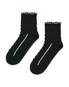 Структурные эластичные носки Structure Slinky Quarter Crew Happy Socks, черный