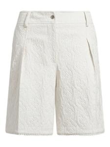 ETRO шорты-бермуды с узором пейсли, белый