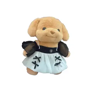 Милый плюшевый щенок пуделя с маленьким носом, игрушка-розыгрыш, высота 35см 77 SEVEN DREAM