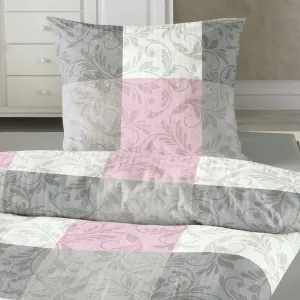 Постельное белье Dream Sleep Seersucker Fleur rose 155x220 см + 80x80 см