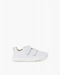 Детские босиком с двойным ремешком и адгезивными парусиновыми кроссовками Pisamonas, белый