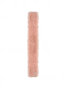 Шарф с пушистой текстурой Ganni, розовый