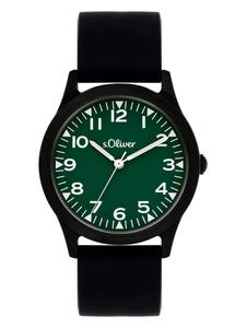 s.Oliver Часы 'The Black Rush' в черном цвете