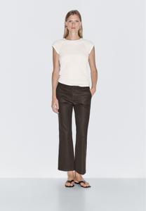 Брюки Massimo Dutti FLARE FIT CROPPED, Mottled Dark Brown