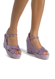 Босоножки на танкетке CON CIERRE HEBILLA - Platform sandals Alma en Pena, фиолетовый