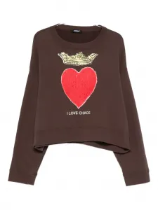 Свитшот с вышитым мотивом Undercover, коричневый