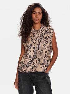 Жилет loose fit Animal Print 3-Stripes JV6957 Adidas, бежевый