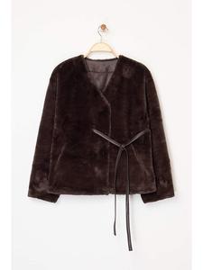 Trendyol Пиджак "Тедди" темно-коричневого цвета