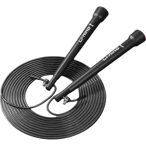 Профессиональная гоночная скакалка для студентов материал ручки abs материал шнура pvc стальной трос 2,8 м LINING, Black+Super Fine 2Mm Backup Cord ♥ Breaks Wind Resistance/Jumps Faster