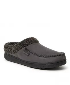 Мужские домашние тапочки-клоги Moccasin Toe из микро-замши Dearfoams, серый