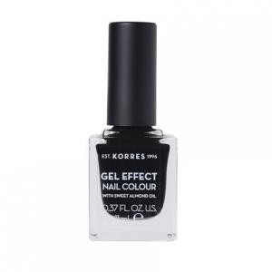 Лак для ногтей Sweet Almond Nail Colour 100 Black Vegan Gel Effect 11 мл Korres