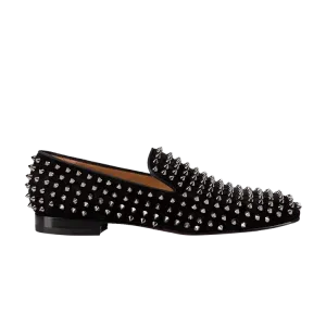 Кроссовки Christian Louboutin Rollerboy Spikes Flat Veau Velours 'Black Dark Gun', черный