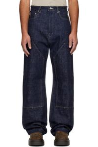 Джинсы Concordians Strobe с двойными коленями Rick Owens Drkshdw, индиго