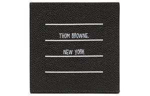 THOM BROWNE Кожаный картхолдер мужской угольно-серый