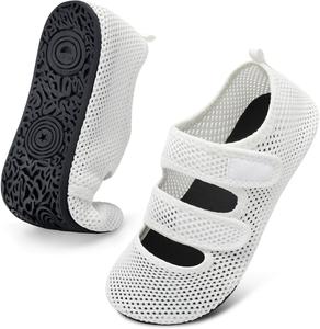 Обувь для воды Barerun для женщин и мужчин, широкая, пляжная, плавательная, аквааэробика, быстросохнущие, для бассейна, реки, моря, сандалии, нескользящие, белый