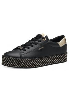 Кроссовки на шнуровке Tamaris, черный