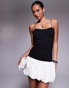 Мини-платье без рукавов ASOS DESIGN с поплиновой моноюбкой