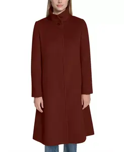 Женское пальто с воротником стойкой из шерстяной смеси Cole Haan, красный