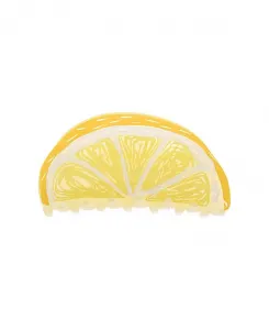 Заколка-Краб для волос в форме ломтика лимона от Адины Эден By Adina Eden, yellow