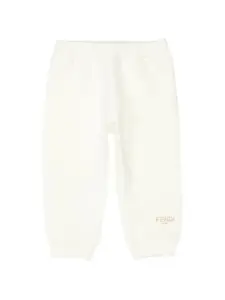 Спортивные брюки с логотипом Fendi Kids, белый