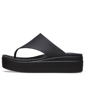 Шлепанцы (WMNS) Crocs Brooklyn Flip 'Black', черный