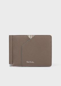 Портмоне из зернистой кожи Paul Smith, цвет Grayish Beige