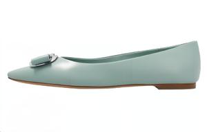 FERRAGAMO New Vara-bow Балетки из ягненка, Светло-голубой