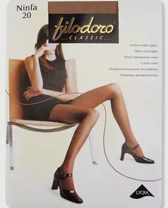 Женские прозрачные трусики Filodoro плотностью 20 ден, цвет Natural