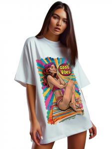 Женская футболка Reichstadt Oversized 24RSW057 Retro Vibes XL