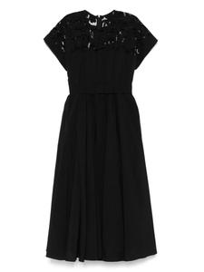 Платье миди с кружевными деталями NISSA, черный
