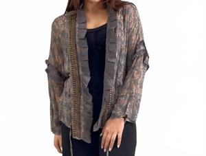 Шифоновый кардиган с отделкой штудированием в садовом романтическом стиле Jaded Gypsy, Garden Romance