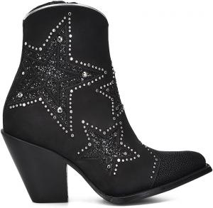 Женские ботильоны Cuadra черного цвета из натуральной кожи Manta Ray 3F0CMA