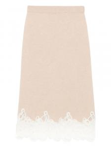 Юбка-карандаш Fabiana Filippi с кружевной отделкой, нейтральный