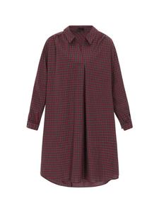 DreiMaster Женское платье в красную клетку