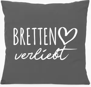 Подушка для дивана Huuraa Bretten in Love Gift 40x40 см с наполнителем из серо-стального хлопка Bretten Souvenir Hellweg Druckerei