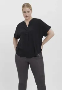 Блузка mit kurzen ärmeln vausschnitt Vero Moda Curve, Black