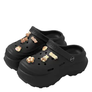 TAFN Клоги женские Caramel Bear Black, цвет Caramel Bear Black