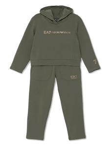 Спортивный костюм с логотипом Ea7 Emporio Armani, зеленый