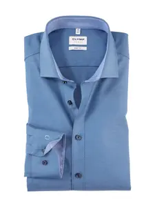 Деловая рубашка OLYMP "Level Five Body Fit", синий
