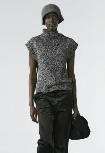 Джемпер «мулине» с воротником Massimo Dutti, Black