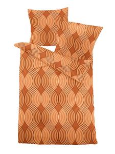 Комплект постельного белья из двух частей фланели, оранжевые строчки JACK, 135x200 см
