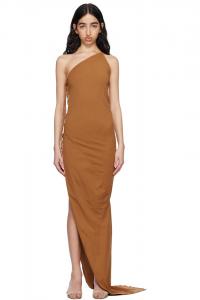 Голливудское платье макси с запахом Rick Owens Drkshdw, оранжевый