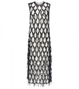 Платье миди из плиссированного тюля с шелком Maison Margiela