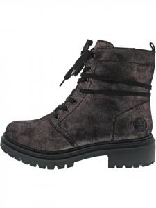 Металлические ботильоны на шнуровке Rieker