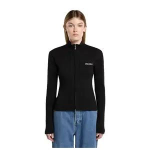 Вязаный свитер Dickies Wellsville Knitwear на молнии, черный