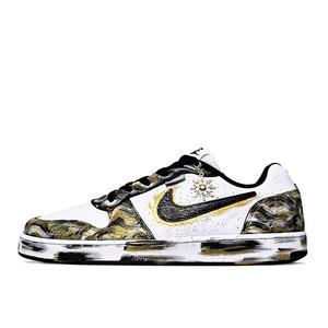 Nike EBERNON Ultimate Tarot устойчивые к истиранию низкие кроссовки для скейтбординга мужские черные золотые