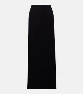 Макси-юбка из крепа с боковым разрезом Toteme, черный